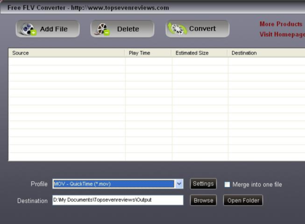 Free FLV to MOV Converter