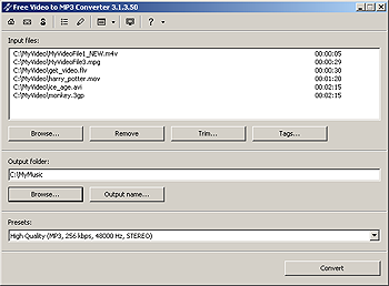 Free Video to MP3 Converter