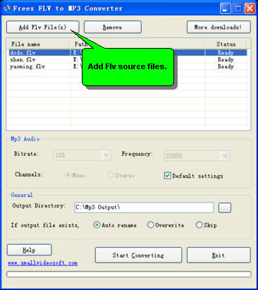 Freez FLV to Mp3 Converter