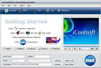 iCoolsoft DVD to Sony Media Converter