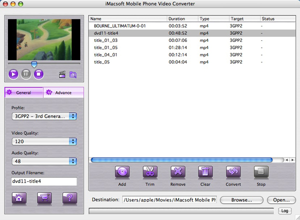 iMacsoft Mobile Phone Video Converter for Mac