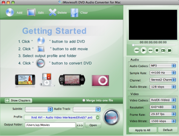 iMoviesoft DVD Audio Converter for Mac