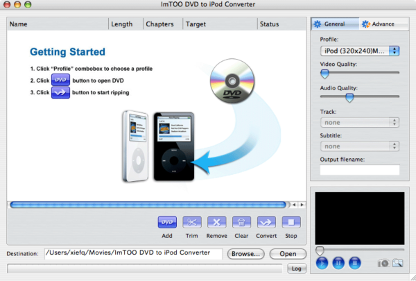 ImTOO DVD to iPod Converter for Mac