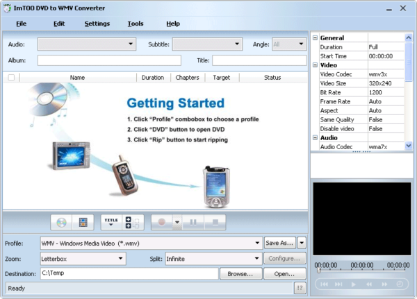 ImTOO DVD to WMV Converter