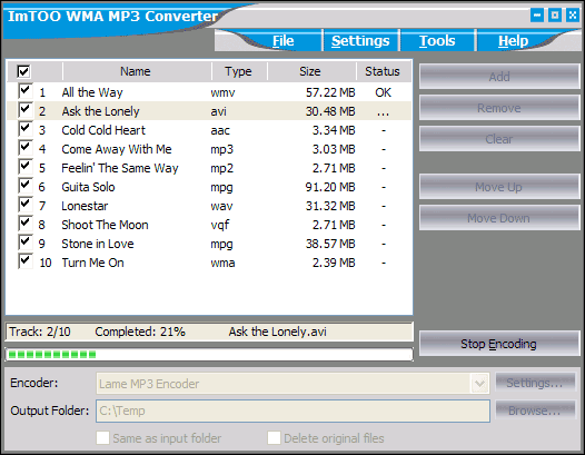 ImTOO WMA MP3 Converter