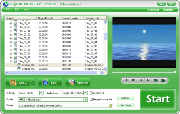 iOrgSoft DVD to Flash Converter