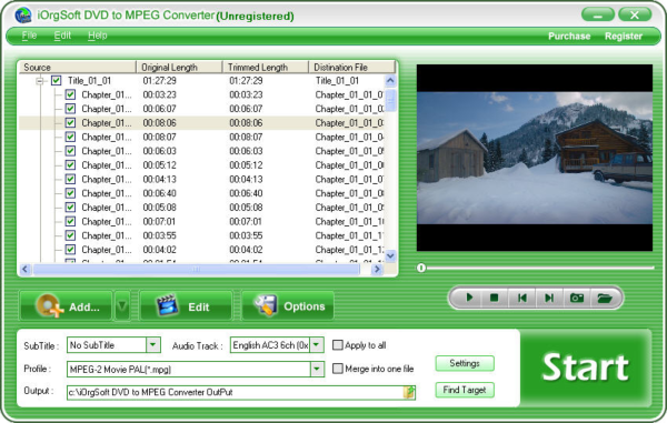 iOrgSoft DVD to MPEG Converter