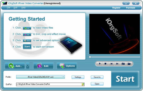 iOrgSoft iRiver Video Converter