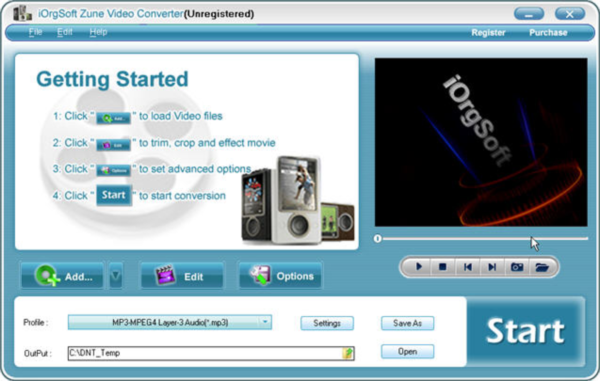 iOrgSoft Zune Video Converter