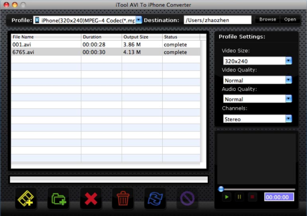 iTool AVI to iPhone Converter for MAC
