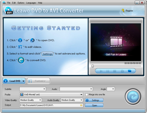 Leawo DVD to AVI Converter