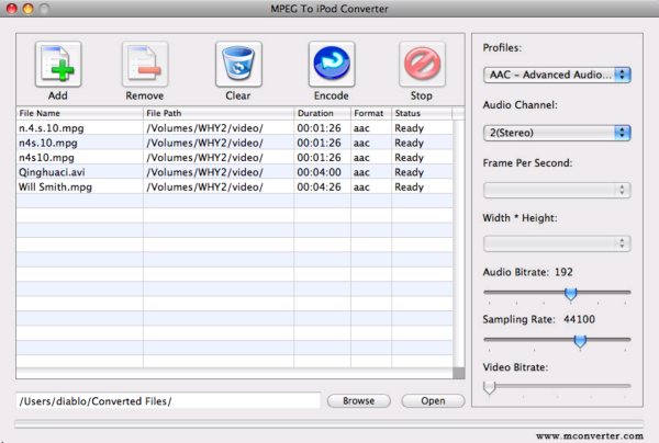 MAC-MPEG To iPod Converter