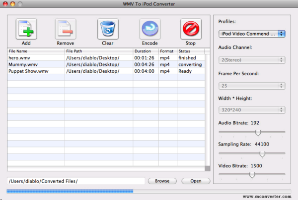 MAC-WMV To iPod Converter