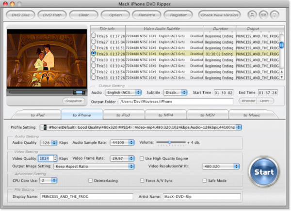 MacX iPhone DVD Ripper for Mac