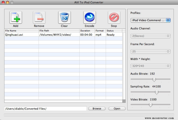 MConverter AVI To IPhone converter