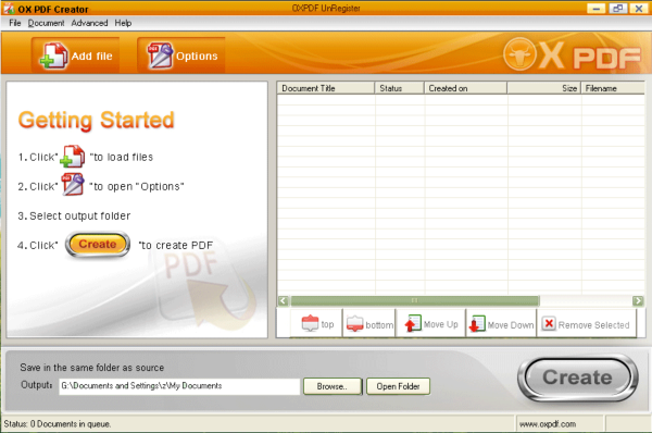 OX Excel to PDF Converter