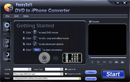 PeonySoft DVD to iPhone Converter