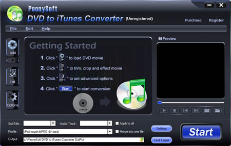 PeonySoft DVD to iTunes Converter