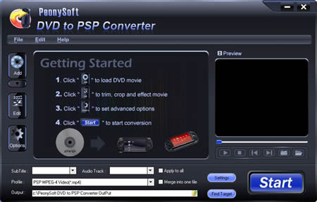 PeonySoft DVD to PSP Converter