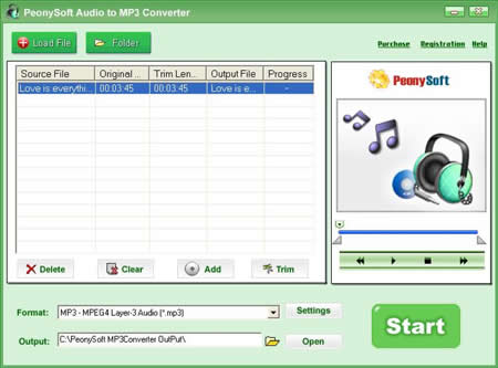 PeonySoft MP3 Converter