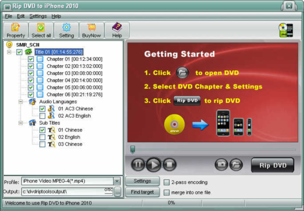 Rip DVD to iPhone 2010