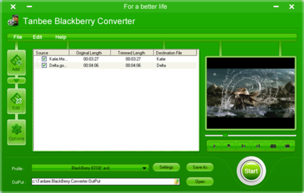 Tanbee BlackBerry Video Converter