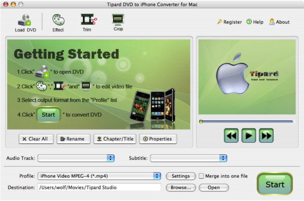 Tipard DVD to iPhone Converter for Mac
