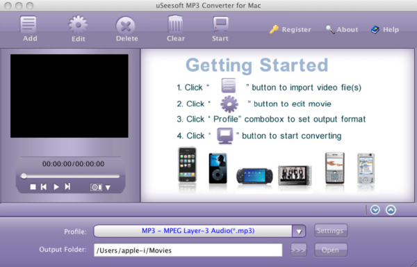 uSeesoft MP3 Converter for Mac