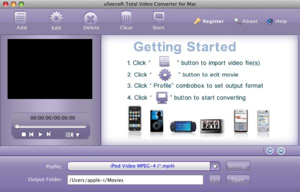 uSeesoft Total Video Converter for Mac
