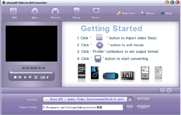 uSeesoft Video to AVI Converter