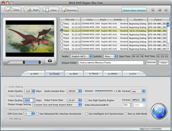 WinX DVD Ripper Mac Free