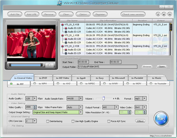 WinX HD Video Converter Deluxe