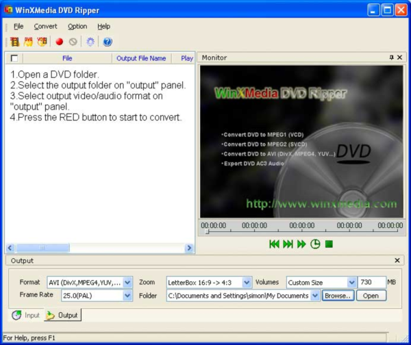 WinXMedia DVD Ripper