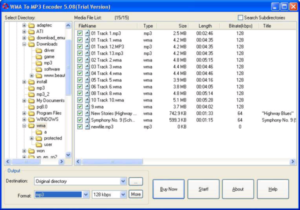 WMA To MP3 Encoder