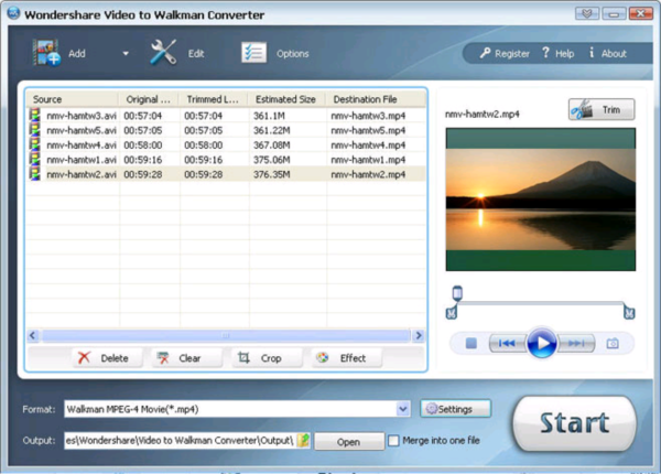 Wondershare Video to Walkman Converter