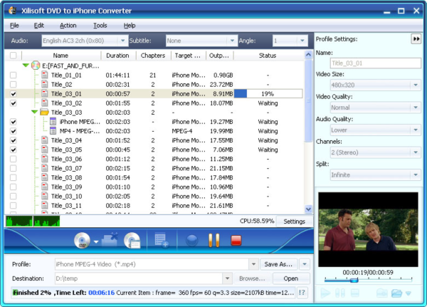 Xilisoft DVD to iPhone Converter