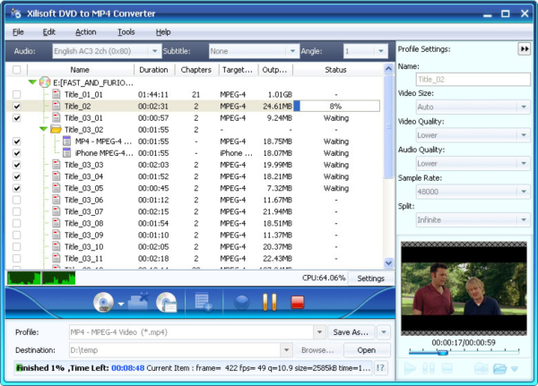Xilisoft DVD to MP4 Converter