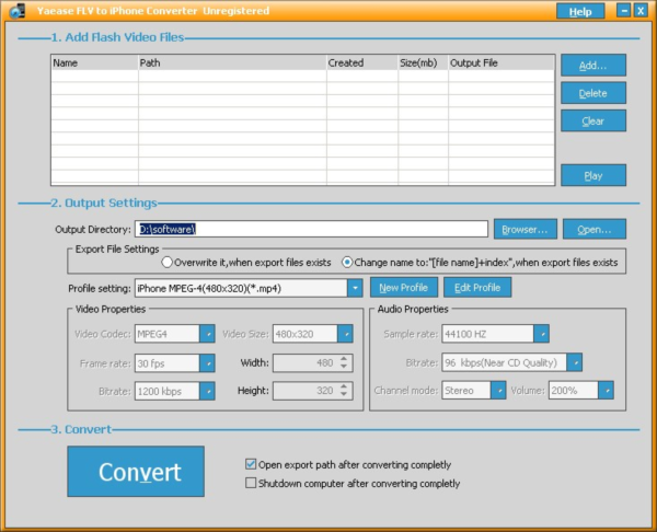 Yaease FLV to iPhone Converter