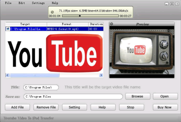 Youtube Video to iPod Transfer