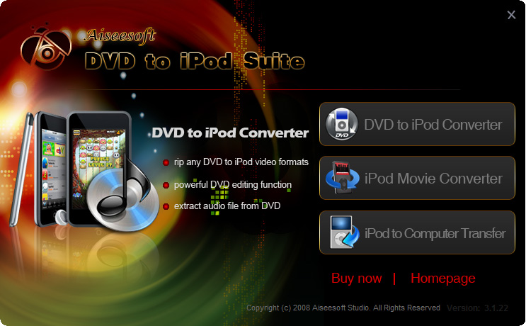 This Suite can change Home DVD to iPod Touch and turn video into MP4