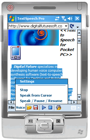 TextSpeech Pro for Pocket PC