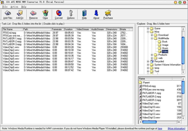 101 AVI MPEG WMV Converter