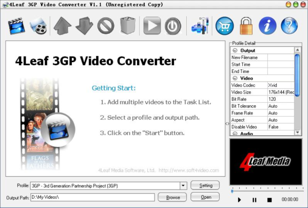 4Leaf 3GP Video Converter