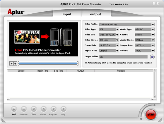 Aplus FLV to 3gp Converter