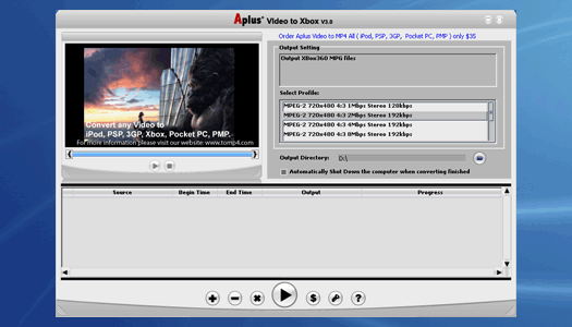 Aplus Video to Xbox