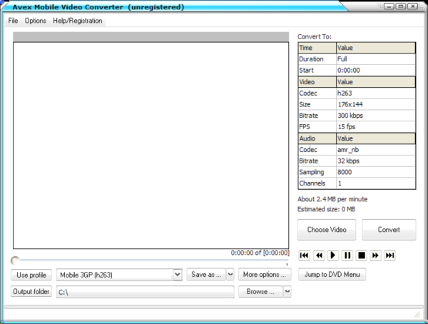 Avex Mobile Video Converter