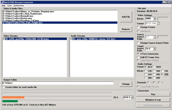 Batch DVD Streams Converter