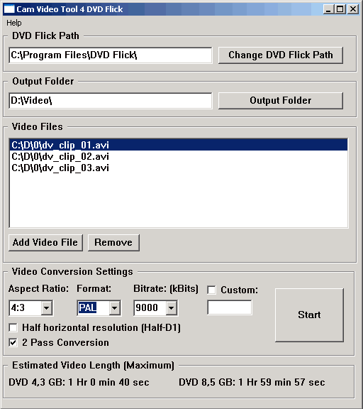 Cam Video Tool 4 DVD Flick