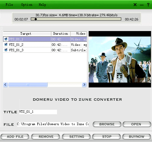 Domeru Video to Zune Converter