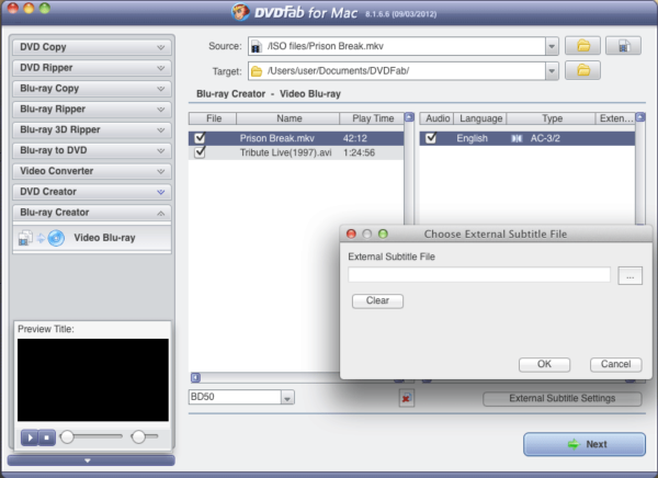 DVDFab Blu-ray Creator for Mac